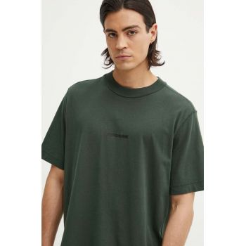 Abercrombie & Fitch tricou din bumbac barbati, culoarea verde, cu imprimeu, KI123-1038