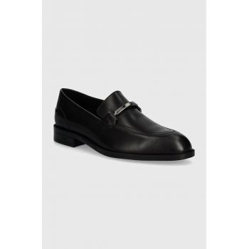 BOSS mocasini de piele Tayil barbati, culoarea negru, 50523059