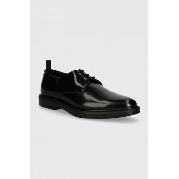 BOSS pantofi de piele Larry barbati, culoarea negru, 50523283