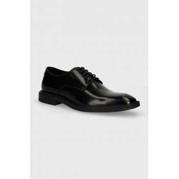 HUGO pantofi de piele Gryff barbati, culoarea negru, 50522984