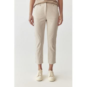 Pantaloni crop cu model cu dungi Seroki