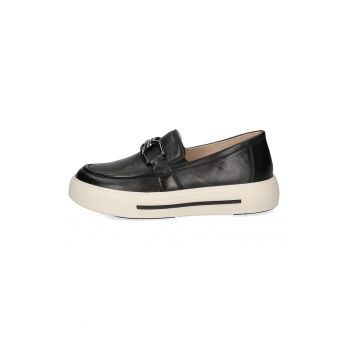 Pantofi loafer flatform de piele