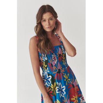 Rochie de bumbac cu model floral Markozia