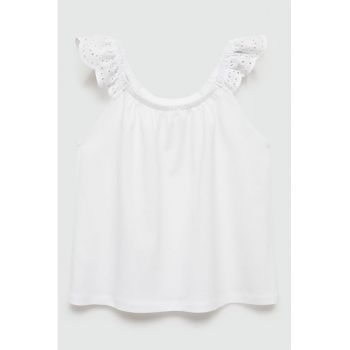 Tricou de bumbac cu decolteu elastic Lola