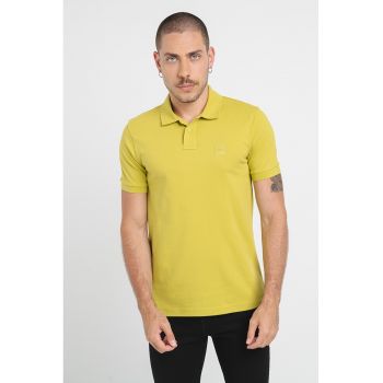 Tricou polo slim fit din material pique Passenger