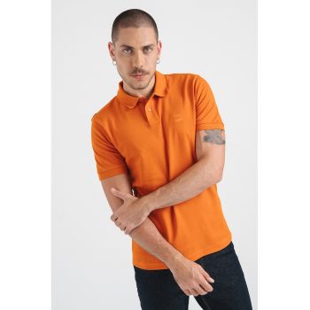 Tricou polo slim fit din material pique Passenger