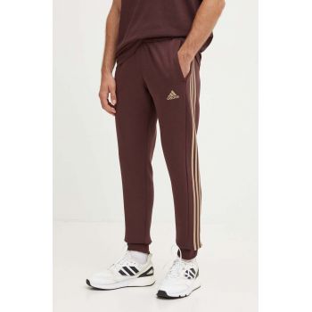 adidas pantaloni de trening Essentials culoarea bordo, modelator, JG5953