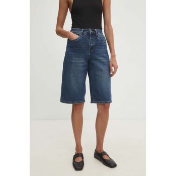 Answear Lab pantaloni scurti jeans femei, neted, high waist