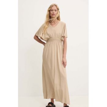 Answear Lab rochie culoarea bej, maxi, evazati