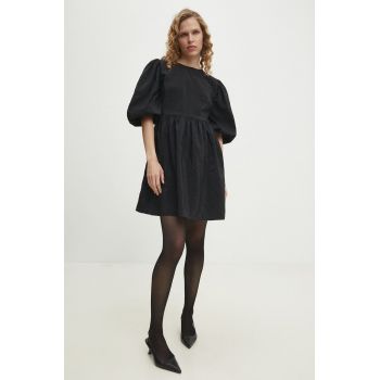 Answear Lab rochie culoarea negru, mini, evazati