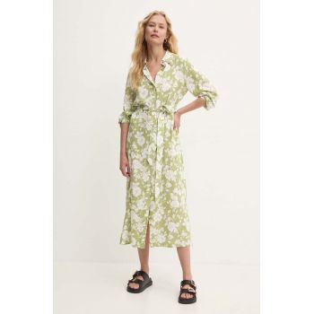 Answear Lab rochie culoarea verde, midi, drept