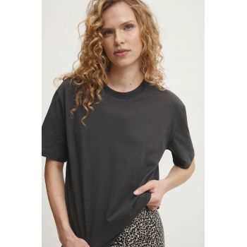 Answear Lab tricou din bumbac femei, culoarea negru