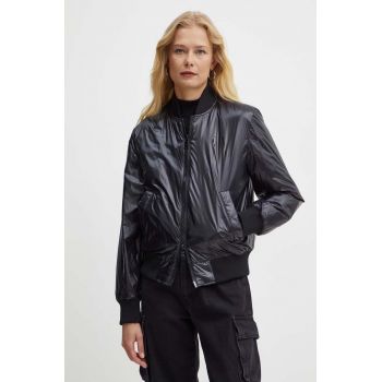 Armani Exchange geaca bomber femei, culoarea negru, de iarna, 8NYB55 YNYNZ