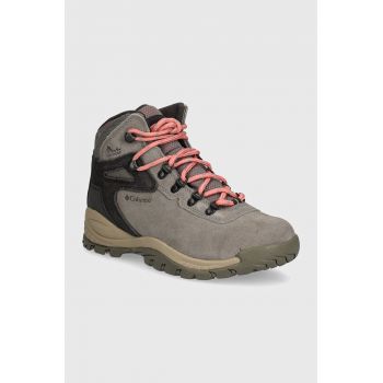 Columbia pantofi Newton Ridge Plus Waterproof femei, culoarea gri