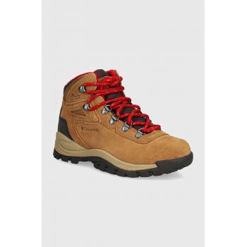 Columbia pantofi Newton Ridge Plus Waterproof femei, culoarea maro