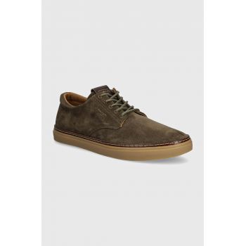 Gant pantofi de piele intoarsa Prepville barbati, culoarea verde, 29633679 G710