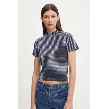 Levi's tricou femei, culoarea albastru marin, cu turtleneck, 001MS