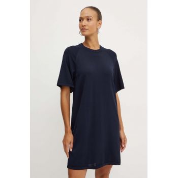 Max Mara Leisure rochie culoarea albastru marin, mini, oversize, 2426326017600