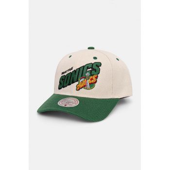 Mitchell&Ness sapca Seattle Supersonics culoarea bej, modelator, HHSS7506-SSUYYPPPOFWH