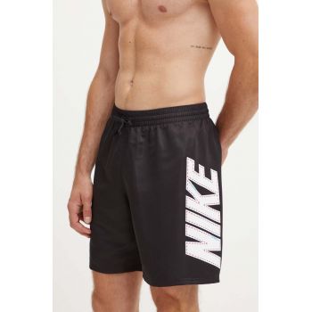 Nike pantaloni scurti de baie Big Block culoarea negru, NESSE521