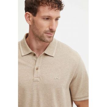 Paul&Shark polo de bumbac culoarea bej, neted, 14311743