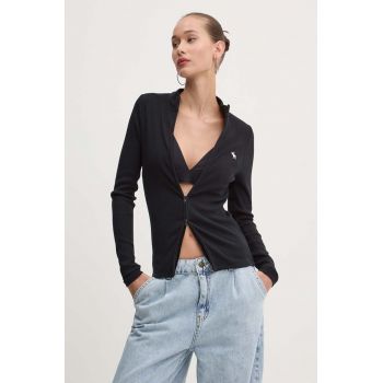 Abercrombie & Fitch bluza culoarea negru, neted, KI139-4664