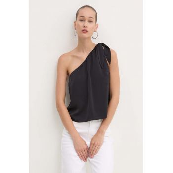 Abercrombie & Fitch top culoarea negru, neted, KI140-4445