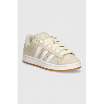 adidas Originals sneakers din piele întoarsă Campus 00s culoarea bej, ID1435