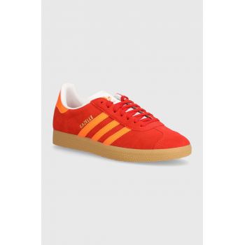 adidas Originals sneakers din piele intoarsă Gazelle culoarea rosu, JI1374