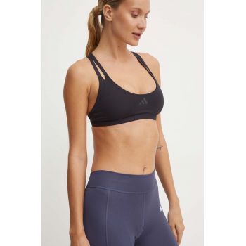 adidas Performance sutien sport Strength culoarea negru, uni, IW8670