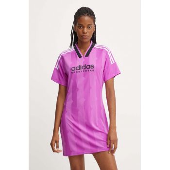 adidas rochie Tiro culoarea violet, mini, drept, IX3501