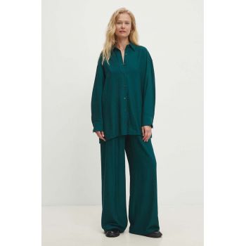 Answear Lab cămașă și pantaloni culoarea verde