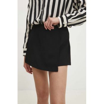 Answear Lab fustă pantaloni culoarea negru, neted, high waist