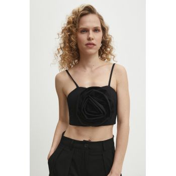 Answear Lab top culoarea negru, neted