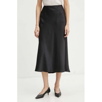 Armani Exchange fusta culoarea negru, maxi, drept, 6DYN11 YN4UZ