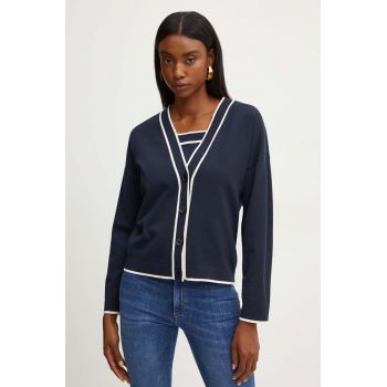 BOSS cardigan femei, culoarea albastru marin, light, 50518348