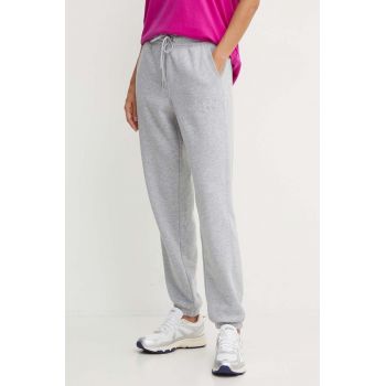 Dkny pantaloni de trening culoarea gri, neted, DP4P3471