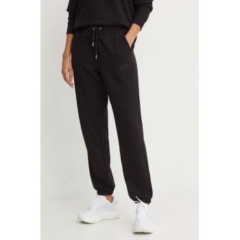 Dkny pantaloni de trening culoarea negru, neted, DP4P3471