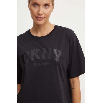 Dkny tricou din bumbac femei, culoarea negru, DP4T9812