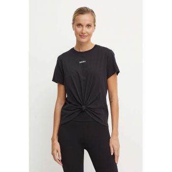 Dkny tricou din bumbac femei, culoarea negru, DP4T9994