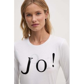 Joop! longsleeve din bumbac culoarea alb, 30044869