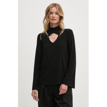 Joseph Ribkoff bluza femei, culoarea negru, neted, 243064