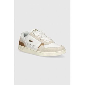 Lacoste sneakers din piele T-CLIP 0722 1 COU SFA culoarea alb, 43SFA0009