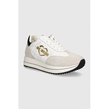 Love Moschino sneakers culoarea bej, JA15194G1LIEA10A