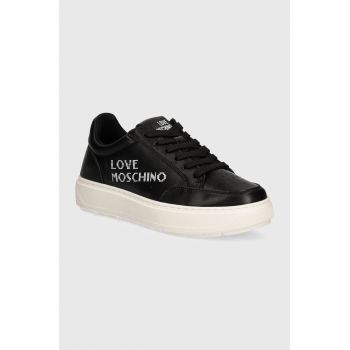 Love Moschino sneakers din piele culoarea negru, JA15124G1LIA0000