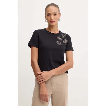 MAX&Co. tricou din bumbac femei, culoarea negru, 2426976011200