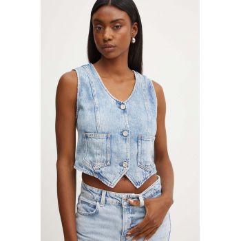 Miss Sixty vesta jeans WAISTCOAT un singur rand de nasturi, 6L2WJ0520000