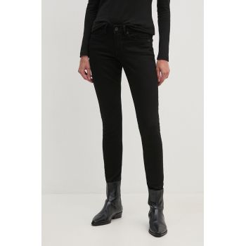 Pepe Jeans jeansi SKINNY JEANS LW femei, culoarea negru, PL204583XG9