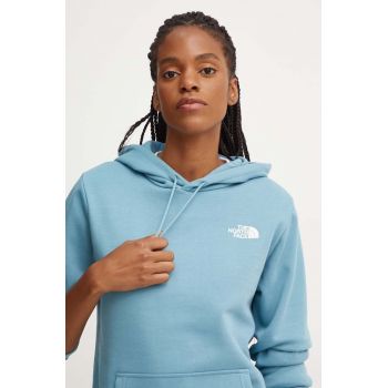 The North Face bluza Simple Dome Hoodie femei, cu glugă, cu imprimeu, NF0A89EY1OM1