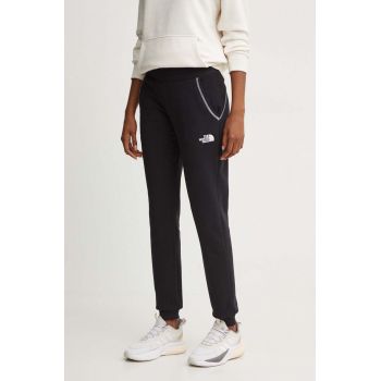 The North Face pantaloni de trening din bumbac Hakuun Jogger culoarea negru, neted, NF0A89CFJK31